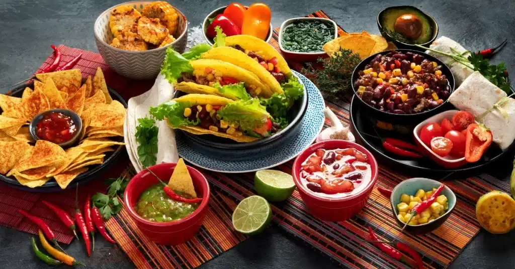 An image showing delicious Mexican dishes in Sacramento