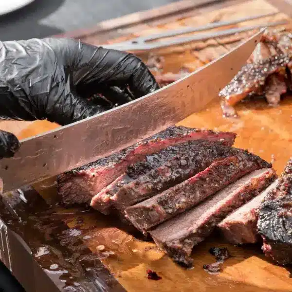 Image of a Brisket from Rooster's Rolling BBQ