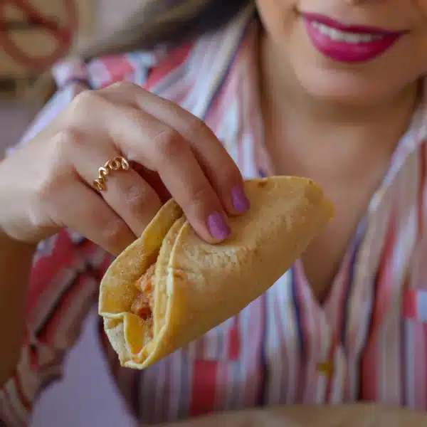 Image showing a satisfied customer enjoying authentic Mexican food in Sacramento